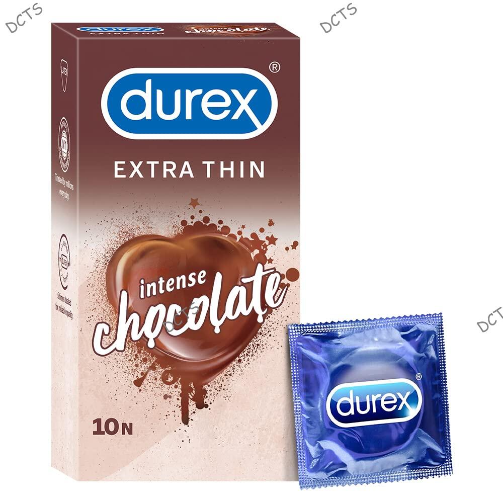 Durex Extra Thin Intense Chocolate Flavoured - Condoms 10 Pcsimg