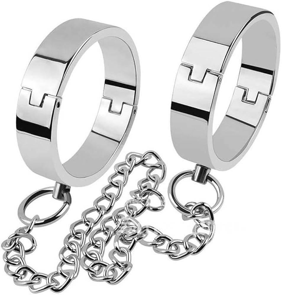 Stainless Steel Wrist & Ankle Cuffs Bondage Hand Cuffs Restraint Sex Toys for Couplesimg