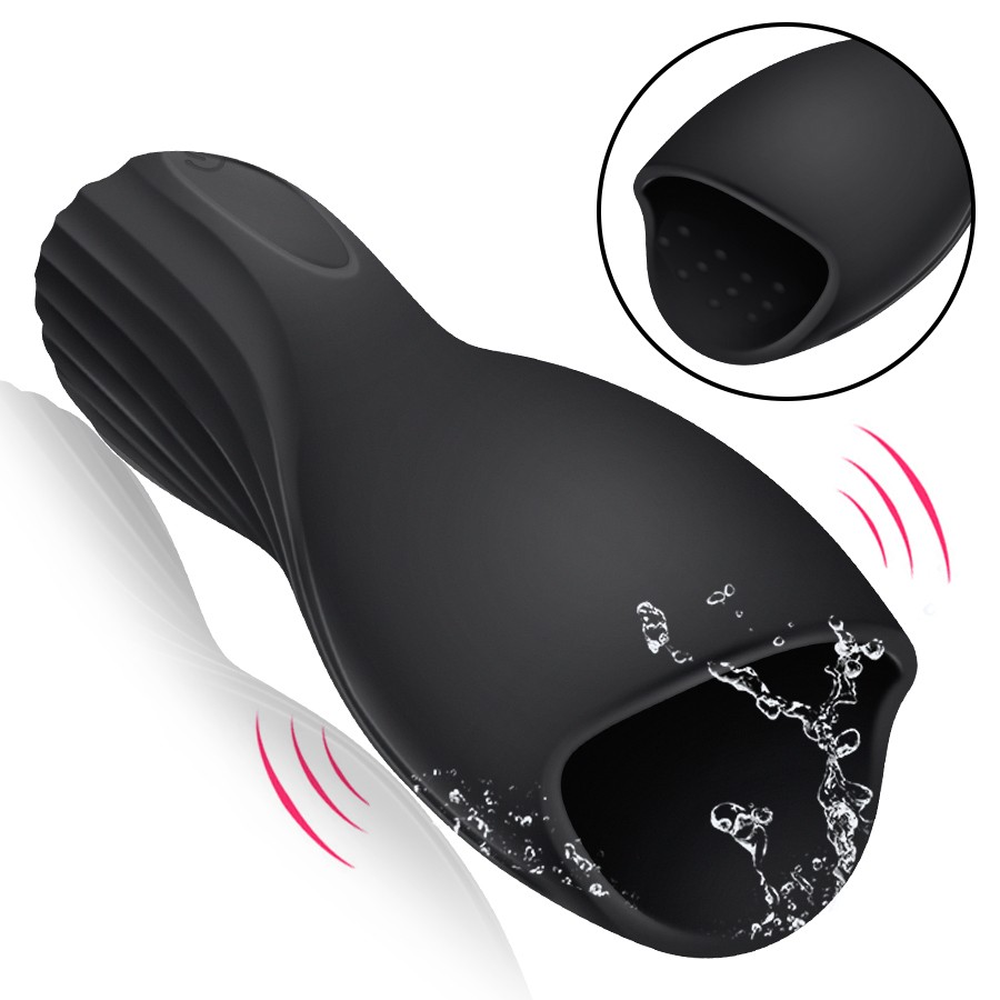 Penis Delay Trainer Male Masturbator Vibrator Automatic Oral Climax Massager Sex Toys for Menimg