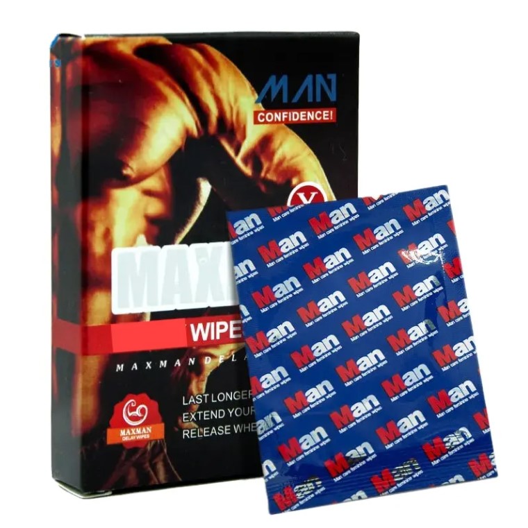 Max Men Confidence Delay Wet Wipes For Ejaculation Delay 10Pcsimg