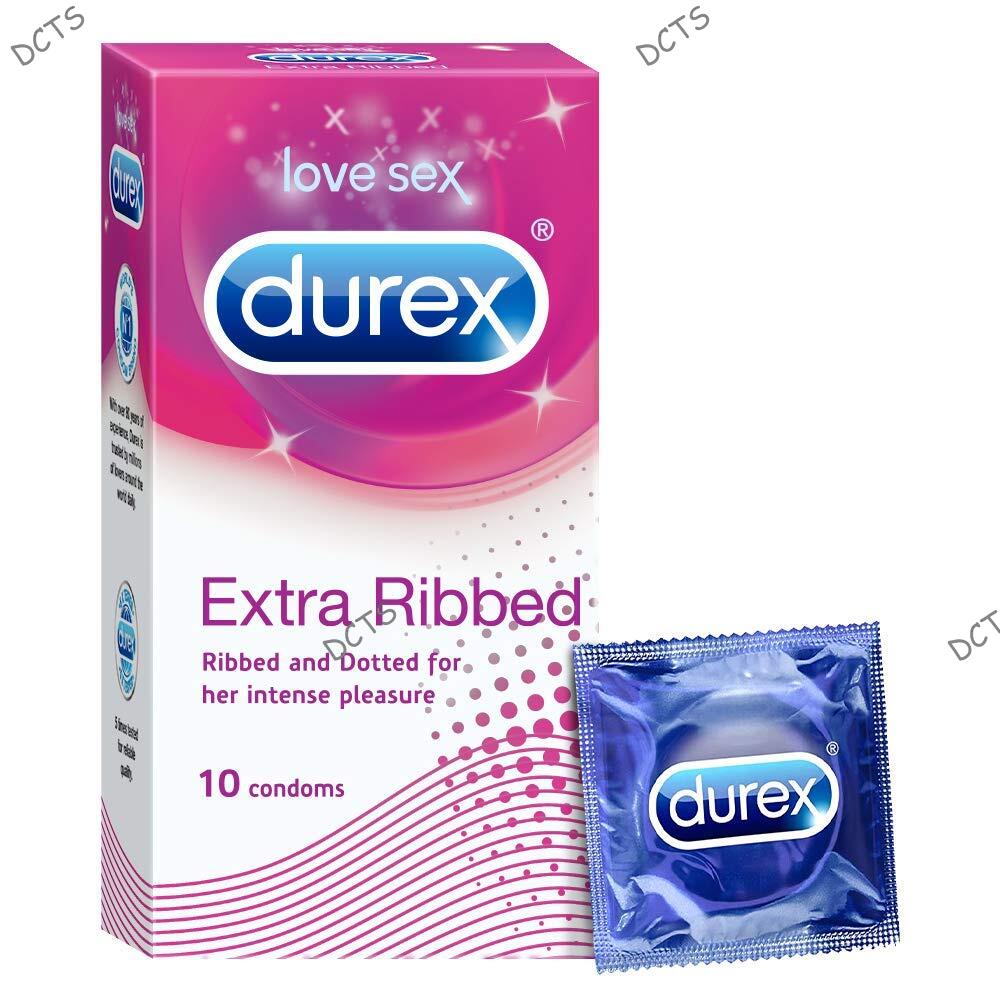 Durex Extra Ribbed Condoms 10 Pcsimg