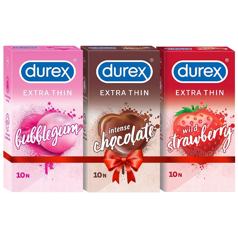 Durex Assorted Flavours – 30 Condoms, 10s(Pack of 3)img