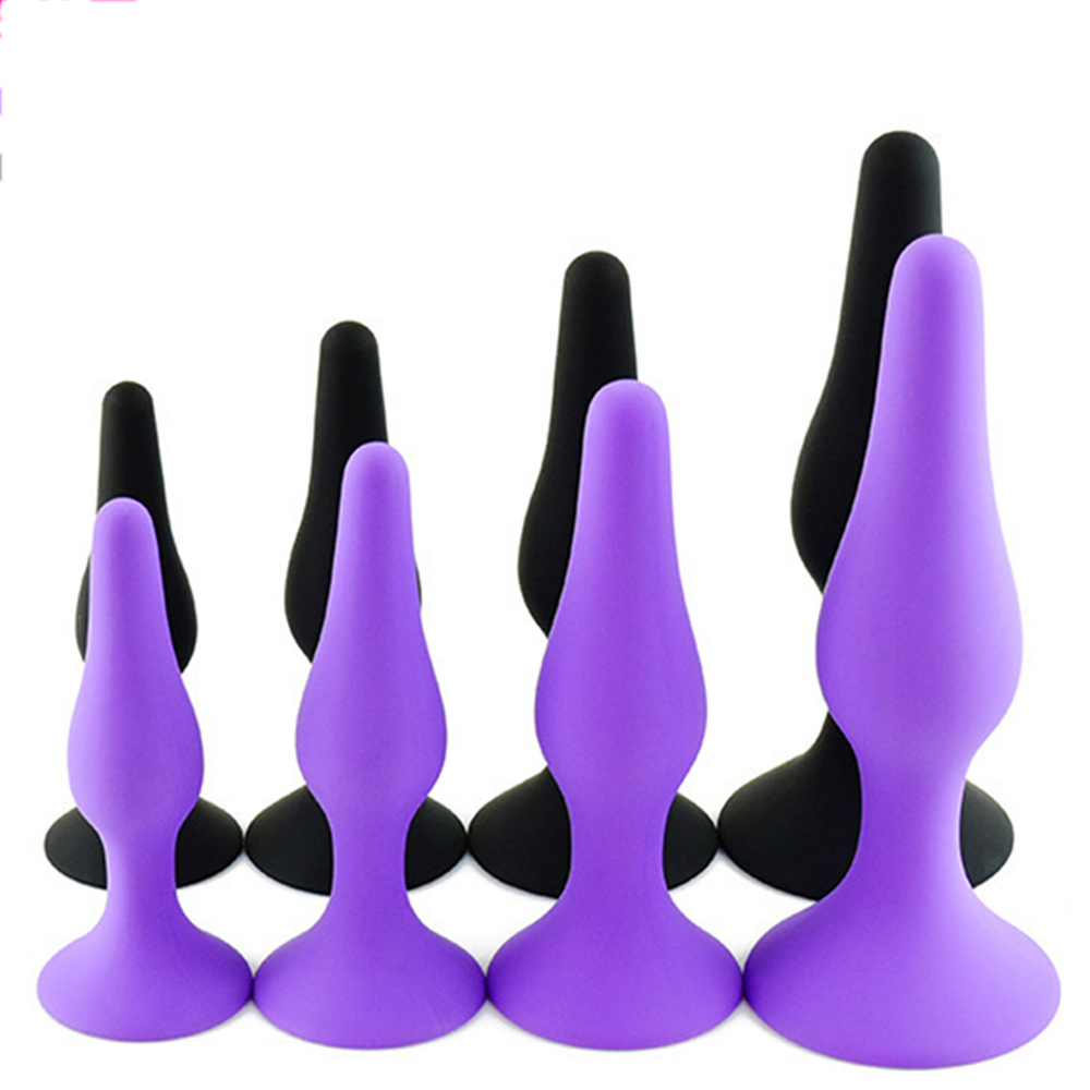 Butt Plugs Trainer Silicone Anal Plugs For Erotic Games Role Play For Couple 4Pcs-Setimg